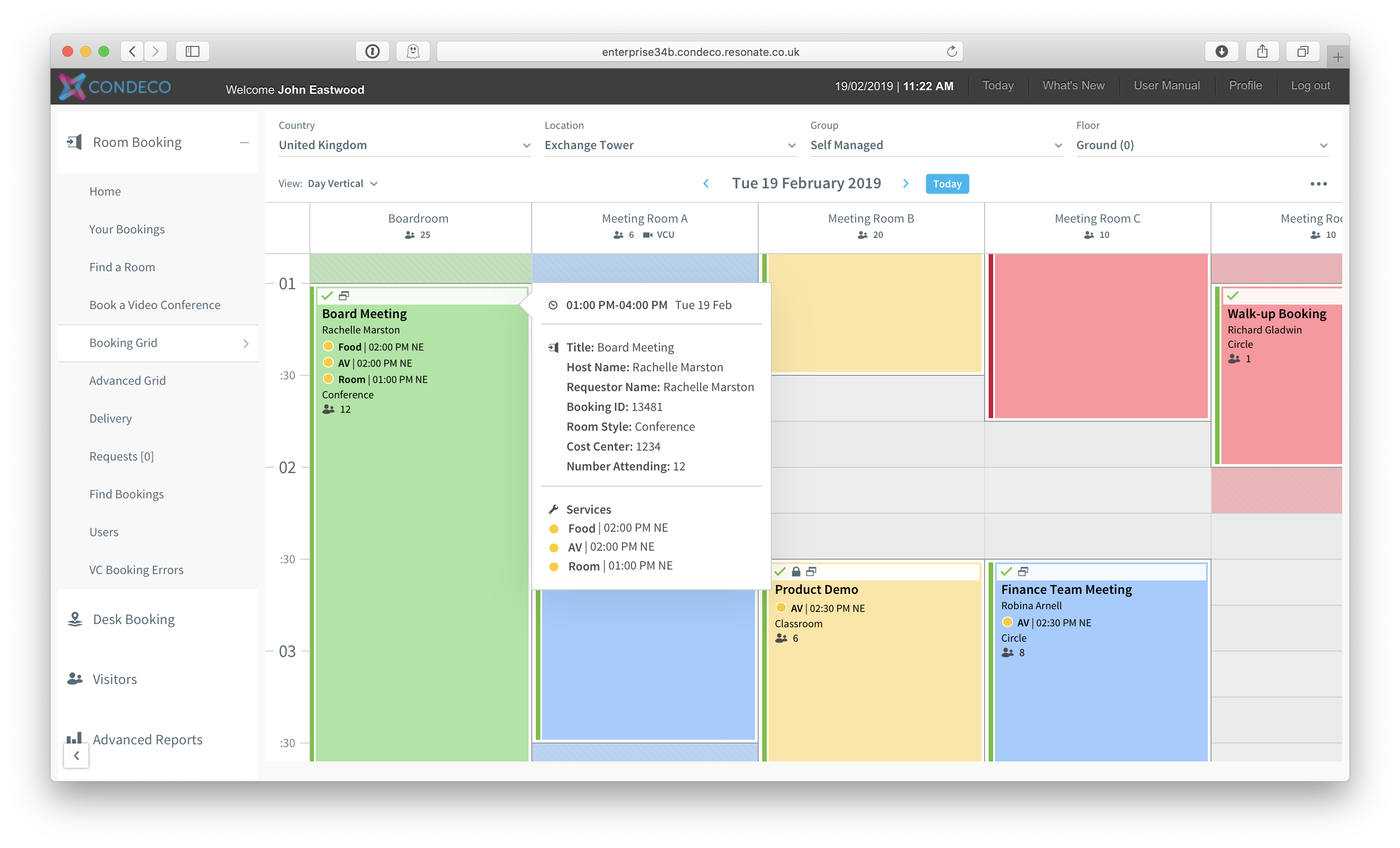 Booking Grid