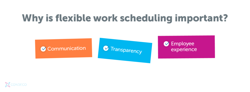 Why is flexible work scheduling important | Condeco