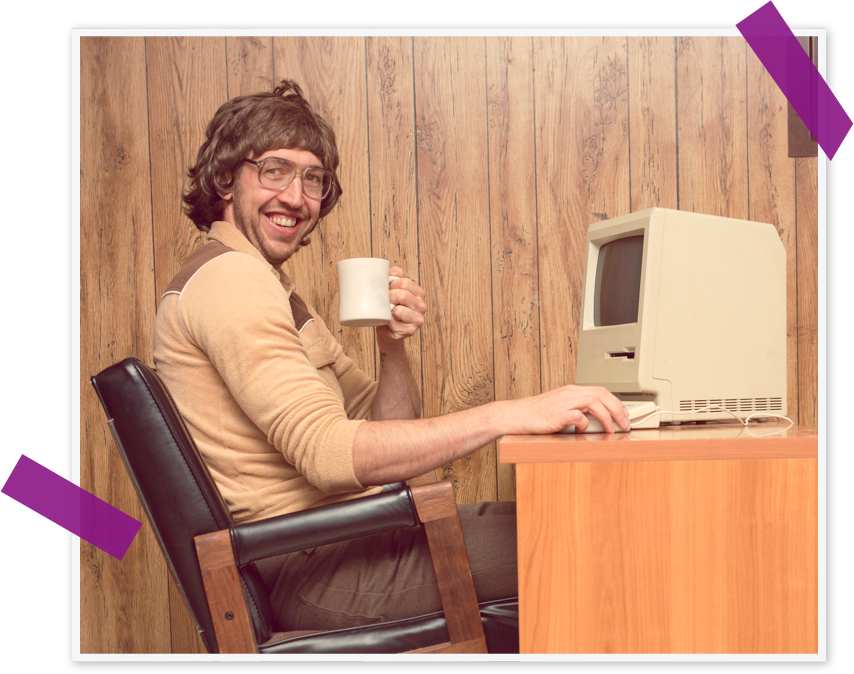 Man working at computer