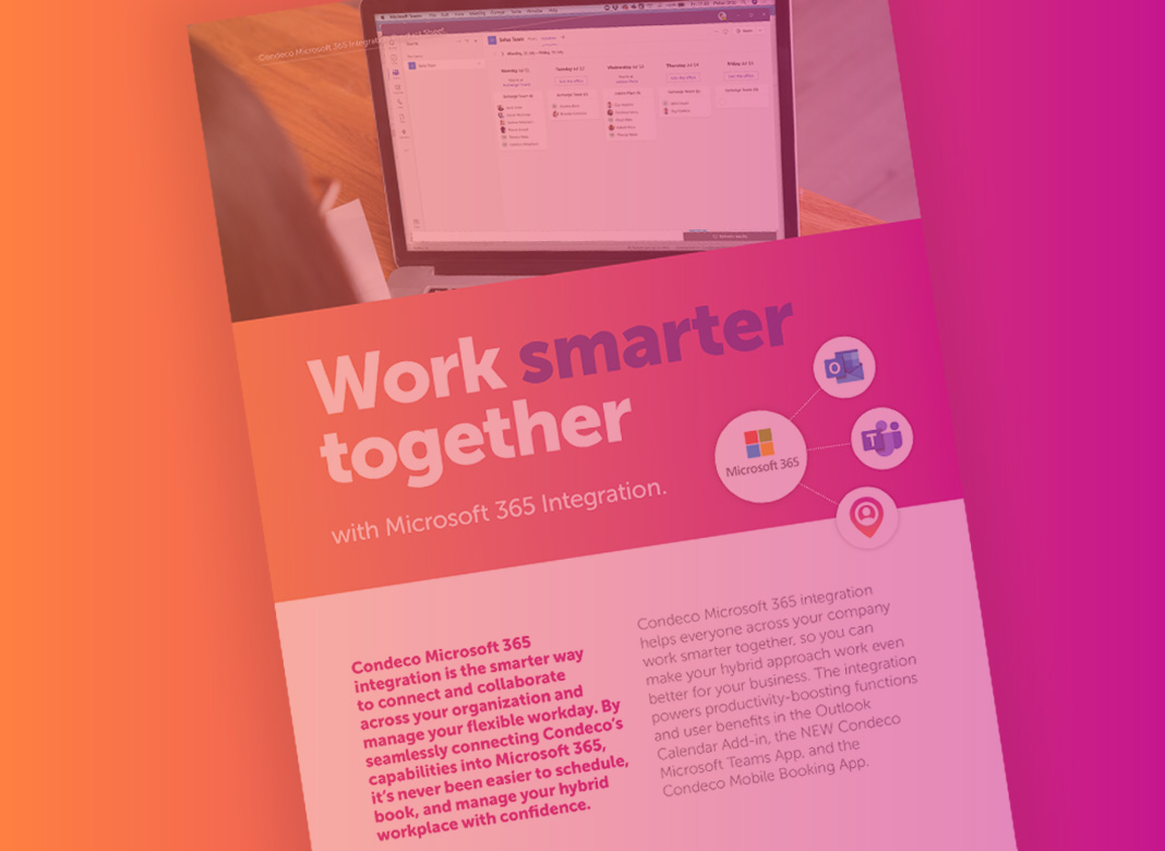 Datasheet condeco microsoft 365 integration modern workplace