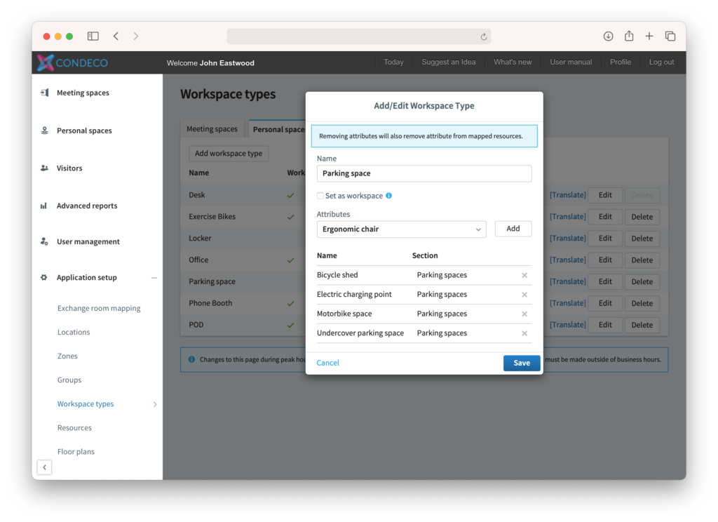 workspace types