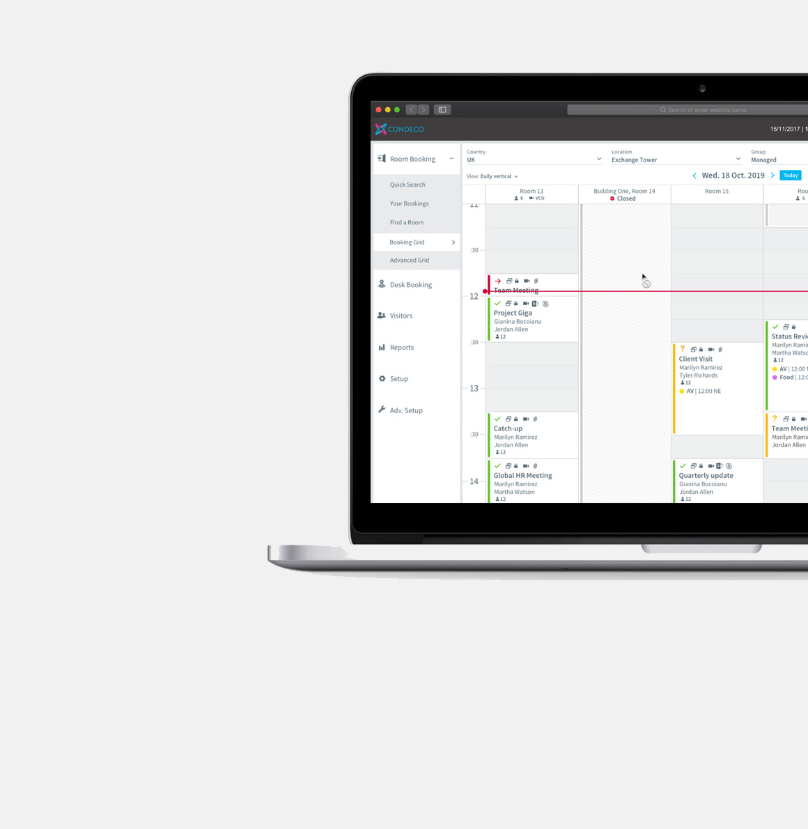 Desk management cleaning dashboard