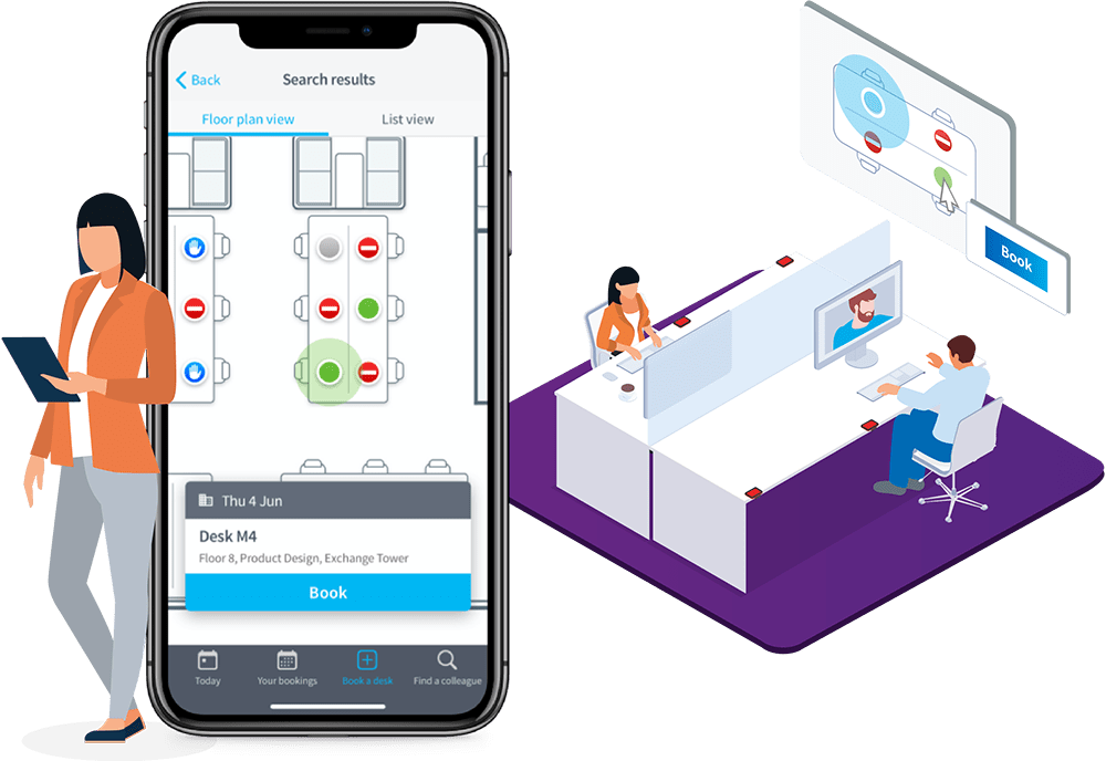 Better office team work with the right space booked